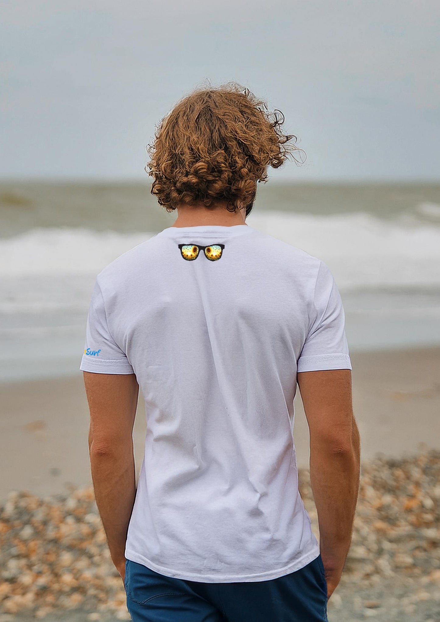 Sunflower & Bee Sunglasses Cornish T-Shirt - Sunnies & Shores Collection