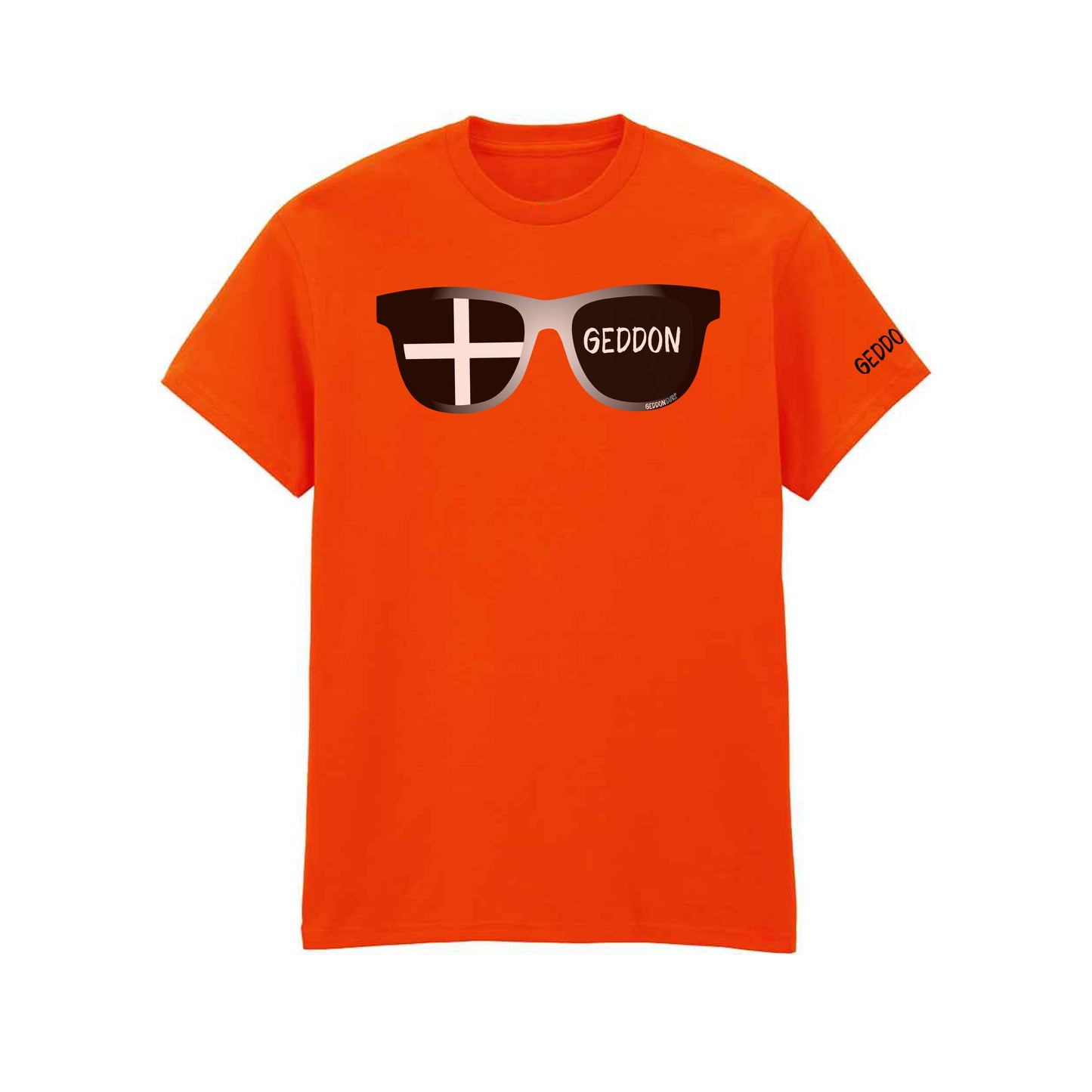 Cornish Flag Sunglasses T-Shirt – Unisex Heavy Cotton Tee Featuring St Piran’s Flag & Wasson Design