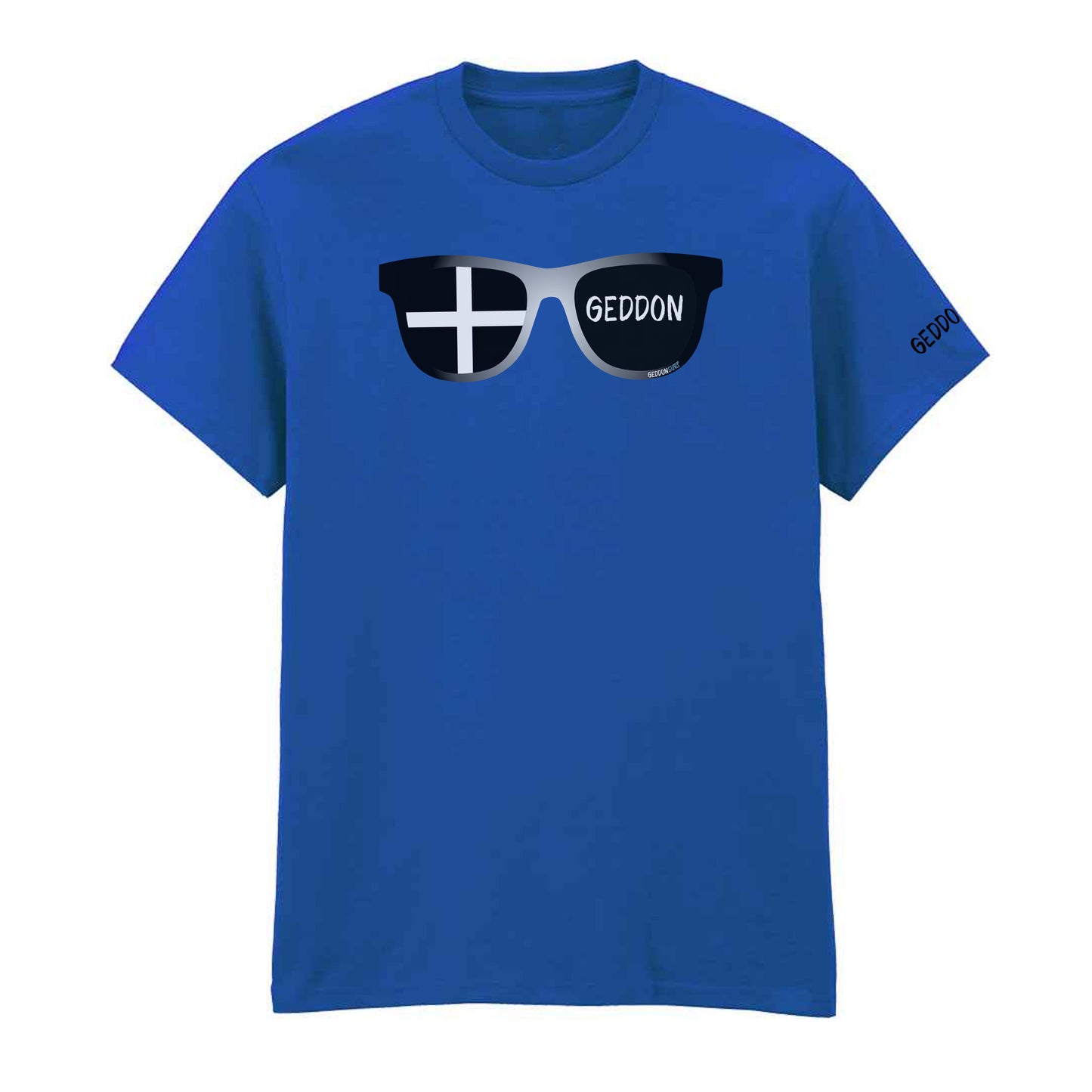 Cornish Flag Sunglasses T-Shirt – Unisex Heavy Cotton Tee Featuring St Piran’s Flag & Wasson Design