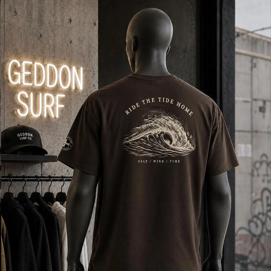 Brown Oversized Surf T-Shirt – Ride The Tide Home