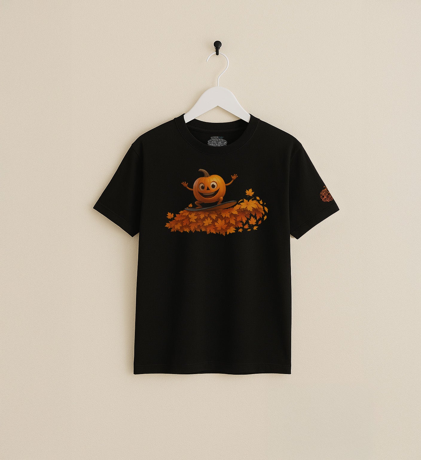 Black funny Halloween T-shirt UK with pumpkin jack o lantern