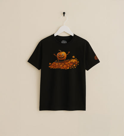 Black funny Halloween T-shirt UK with pumpkin jack o lantern