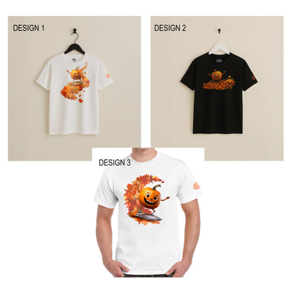 Halloween Pumpkin T-Shirt UK – Spooky Autumn Top – Funny Jack O’Lantern Surf Tee