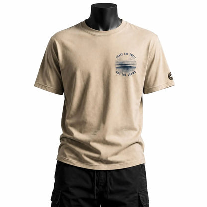 Chase The Swell Heavyweight Oversized Surf T-Shirt – Sand