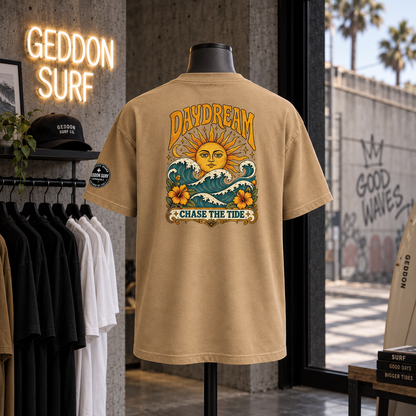 Sand Oversized Surf T-Shirt – Daydream Chase The Tide