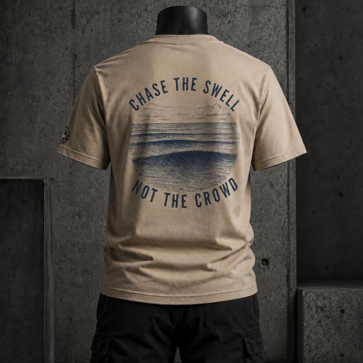 Chase The Swell Heavyweight Oversized Surf T-Shirt – Sand