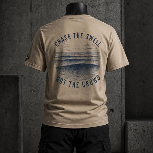 Chase The Swell Heavyweight Oversized Surf T-Shirt – Sand