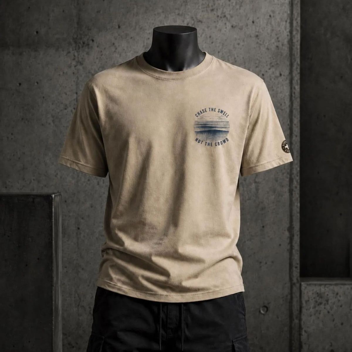 Chase The Swell Heavyweight Oversized Surf T-Shirt – Sand