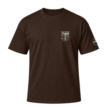 Brown Oversized Surf Graphic T-Shirt – Heavyweight Back Print Tee